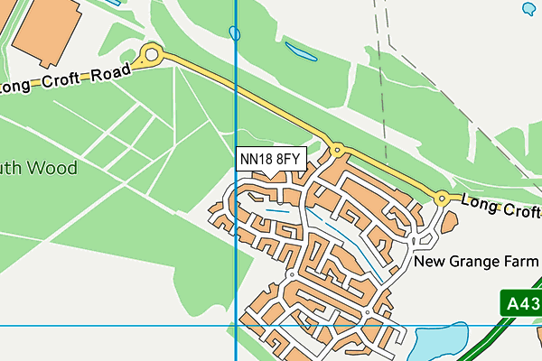 NN18 8FY map - OS VectorMap District (Ordnance Survey) NN18 8FY map - OS VectorMap District (Ordnance Survey)