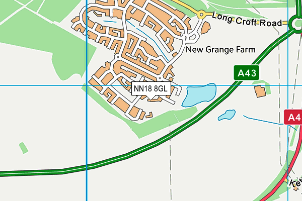 NN18 8GL map - OS VectorMap District (Ordnance Survey) NN18 8GL map - OS VectorMap District (Ordnance Survey)