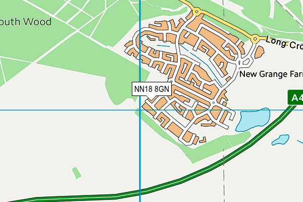 NN18 8GN map - OS VectorMap District (Ordnance Survey) NN18 8GN map - OS VectorMap District (Ordnance Survey)