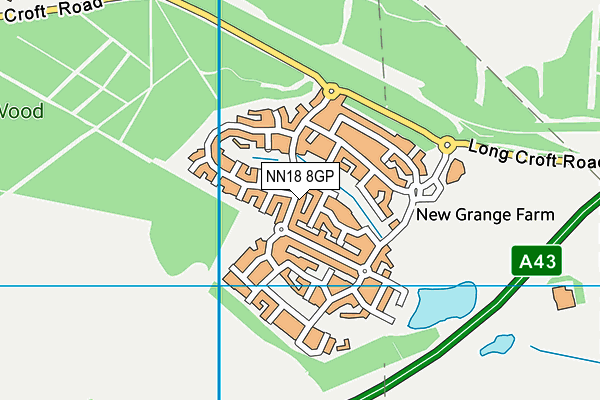 NN18 8GP map - OS VectorMap District (Ordnance Survey) NN18 8GP map - OS VectorMap District (Ordnance Survey)