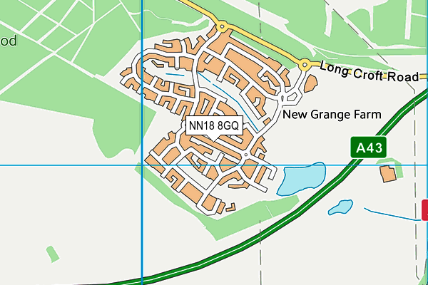 NN18 8GQ map - OS VectorMap District (Ordnance Survey) NN18 8GQ map - OS VectorMap District (Ordnance Survey)