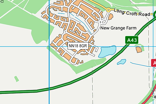 NN18 8GR map - OS VectorMap District (Ordnance Survey) NN18 8GR map - OS VectorMap District (Ordnance Survey)