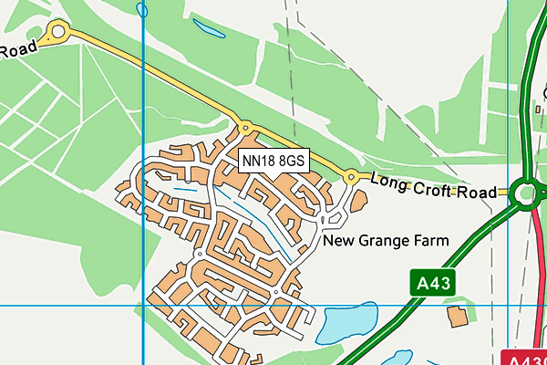 NN18 8GS map - OS VectorMap District (Ordnance Survey) NN18 8GS map - OS VectorMap District (Ordnance Survey)