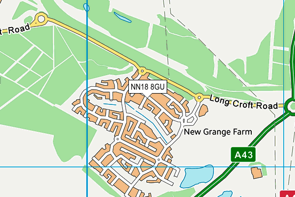NN18 8GU map - OS VectorMap District (Ordnance Survey) NN18 8GU map - OS VectorMap District (Ordnance Survey)