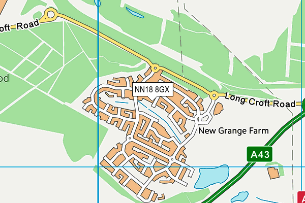 NN18 8GX map - OS VectorMap District (Ordnance Survey) NN18 8GX map - OS VectorMap District (Ordnance Survey)