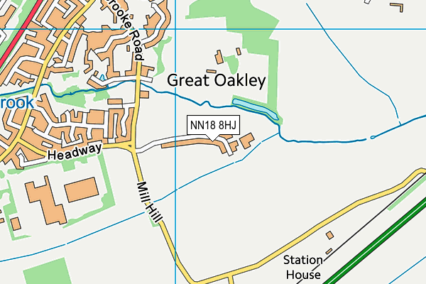 NN18 8HJ map - OS VectorMap District (Ordnance Survey)