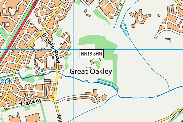 NN18 8HN map - OS VectorMap District (Ordnance Survey)