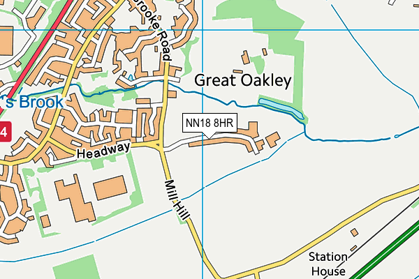 NN18 8HR map - OS VectorMap District (Ordnance Survey) NN18 8HR map - OS VectorMap District (Ordnance Survey)