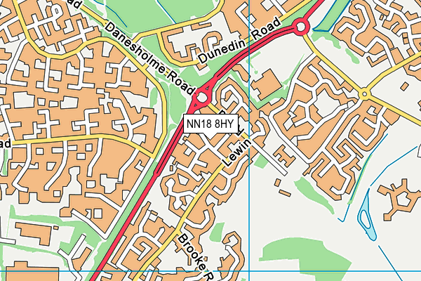 NN18 8HY map - OS VectorMap District (Ordnance Survey) NN18 8HY map - OS VectorMap District (Ordnance Survey)