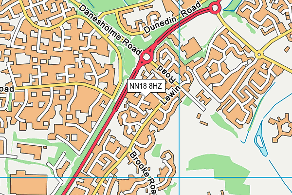 NN18 8HZ map - OS VectorMap District (Ordnance Survey) NN18 8HZ map - OS VectorMap District (Ordnance Survey)