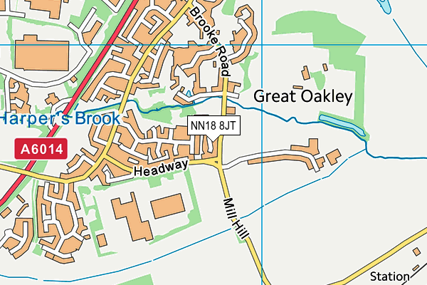NN18 8JT map - OS VectorMap District (Ordnance Survey)
