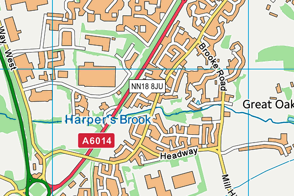 NN18 8JU map - OS VectorMap District (Ordnance Survey)