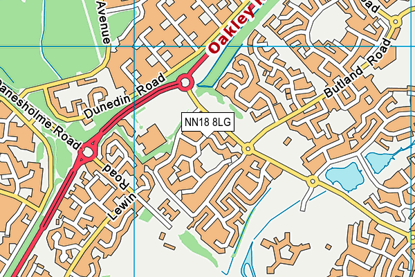 NN18 8LG map - OS VectorMap District (Ordnance Survey) NN18 8LG map - OS VectorMap District (Ordnance Survey)