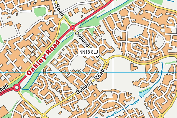NN18 8LJ map - OS VectorMap District (Ordnance Survey) NN18 8LJ map - OS VectorMap District (Ordnance Survey)
