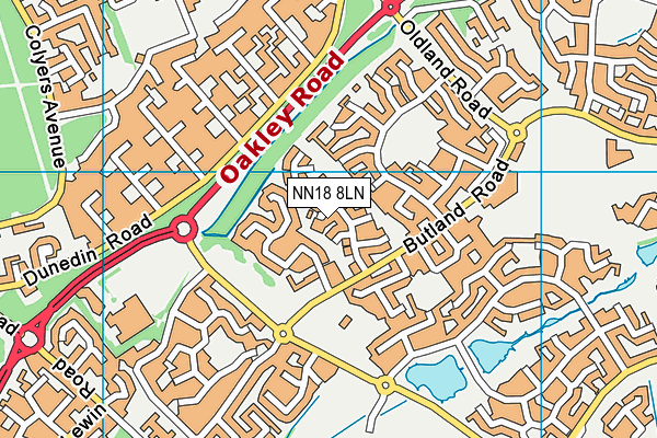 NN18 8LN map - OS VectorMap District (Ordnance Survey) NN18 8LN map - OS VectorMap District (Ordnance Survey)