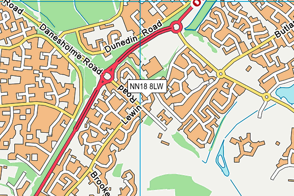 NN18 8LW map - OS VectorMap District (Ordnance Survey) NN18 8LW map - OS VectorMap District (Ordnance Survey)