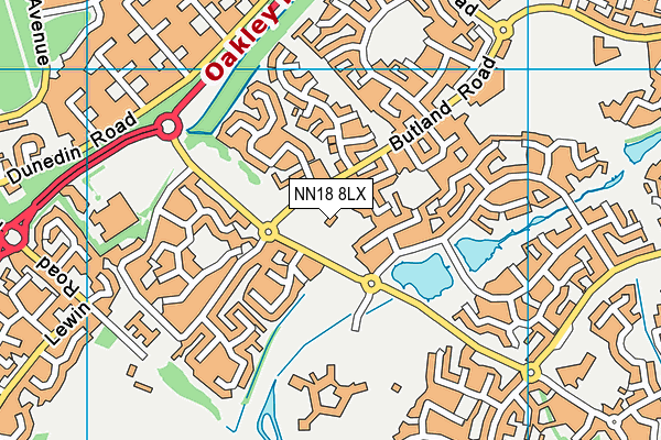 NN18 8LX map - OS VectorMap District (Ordnance Survey) NN18 8LX map - OS VectorMap District (Ordnance Survey)