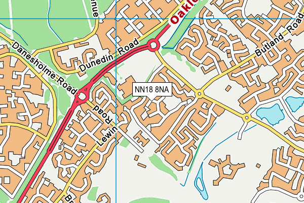NN18 8NA map - OS VectorMap District (Ordnance Survey) NN18 8NA map - OS VectorMap District (Ordnance Survey)