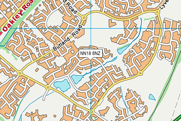 NN18 8NZ map - OS VectorMap District (Ordnance Survey) NN18 8NZ map - OS VectorMap District (Ordnance Survey)