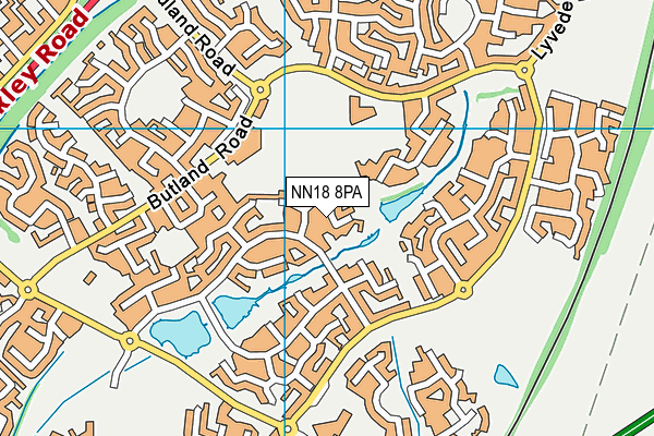 NN18 8PA map - OS VectorMap District (Ordnance Survey) NN18 8PA map - OS VectorMap District (Ordnance Survey)