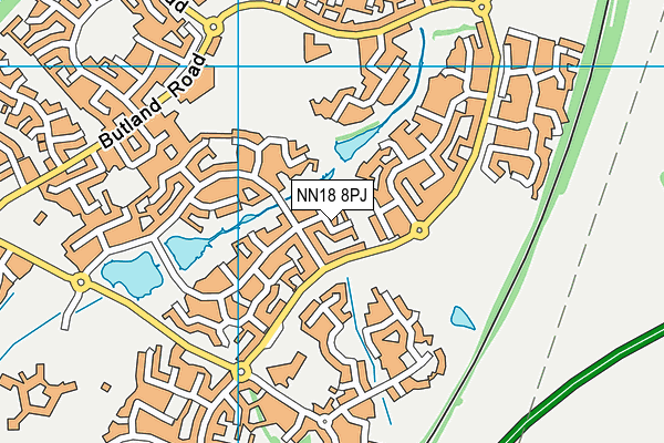 NN18 8PJ map - OS VectorMap District (Ordnance Survey) NN18 8PJ map - OS VectorMap District (Ordnance Survey)