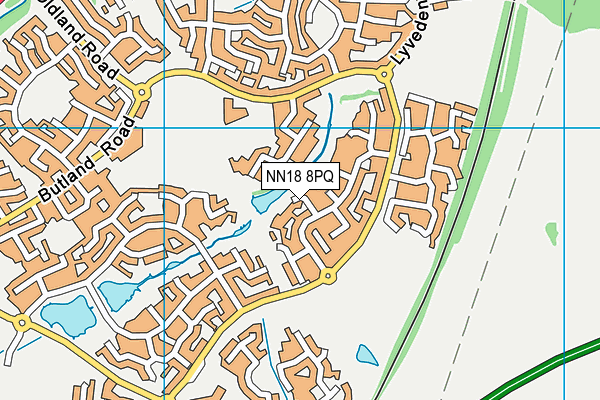 NN18 8PQ map - OS VectorMap District (Ordnance Survey) NN18 8PQ map - OS VectorMap District (Ordnance Survey)