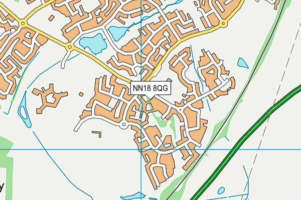 NN18 8QG map - OS VectorMap District (Ordnance Survey) NN18 8QG map - OS VectorMap District (Ordnance Survey)