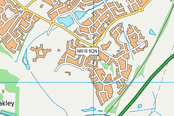 NN18 8QN map - OS VectorMap District (Ordnance Survey) NN18 8QN map - OS VectorMap District (Ordnance Survey)