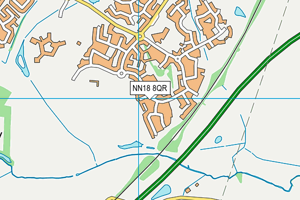 NN18 8QR map - OS VectorMap District (Ordnance Survey) NN18 8QR map - OS VectorMap District (Ordnance Survey)