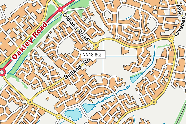 NN18 8QT map - OS VectorMap District (Ordnance Survey) NN18 8QT map - OS VectorMap District (Ordnance Survey)