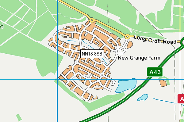 NN18 8SB map - OS VectorMap District (Ordnance Survey) NN18 8SB map - OS VectorMap District (Ordnance Survey)