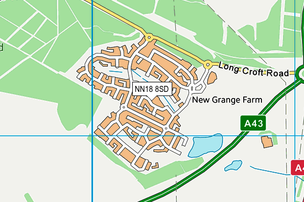 NN18 8SD map - OS VectorMap District (Ordnance Survey) NN18 8SD map - OS VectorMap District (Ordnance Survey)