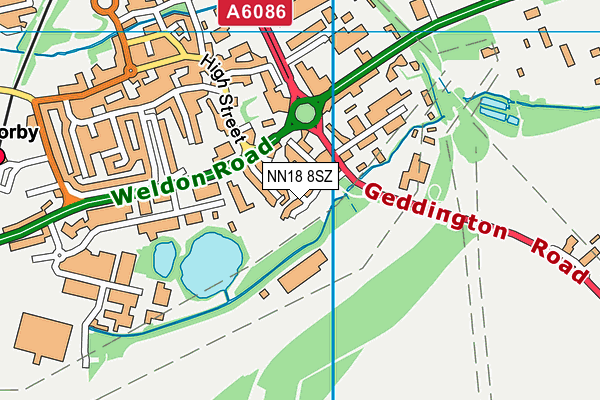 NN18 8SZ map - OS VectorMap District (Ordnance Survey) NN18 8SZ map - OS VectorMap District (Ordnance Survey)