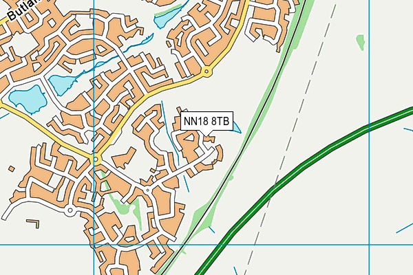 NN18 8TB map - OS VectorMap District (Ordnance Survey) NN18 8TB map - OS VectorMap District (Ordnance Survey)