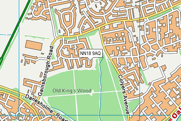 NN18 9AQ map - OS VectorMap District (Ordnance Survey) NN18 9AQ map - OS VectorMap District (Ordnance Survey)