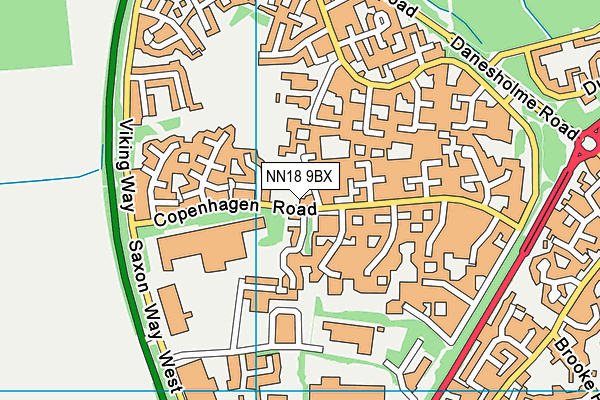 NN18 9BX map - OS VectorMap District (Ordnance Survey) NN18 9BX map - OS VectorMap District (Ordnance Survey)