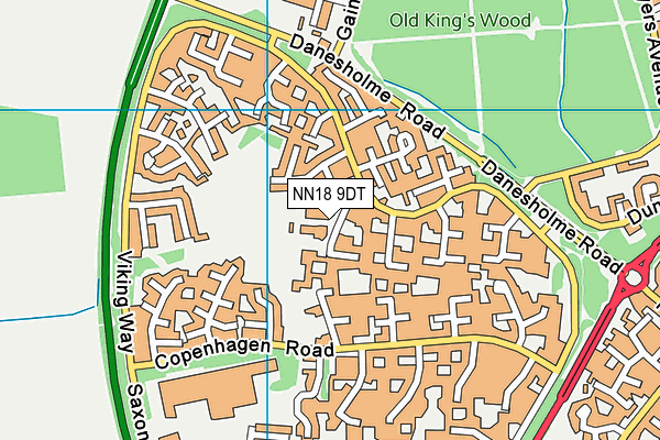 NN18 9DT map - OS VectorMap District (Ordnance Survey) NN18 9DT map - OS VectorMap District (Ordnance Survey)
