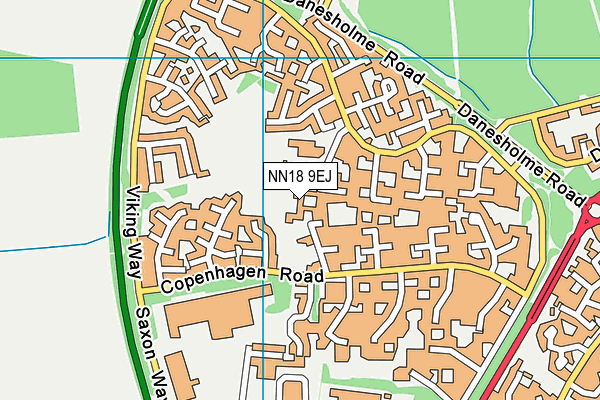 NN18 9EJ map - OS VectorMap District (Ordnance Survey) NN18 9EJ map - OS VectorMap District (Ordnance Survey)