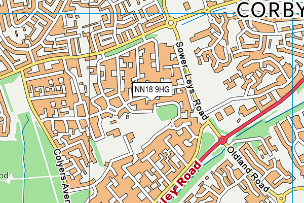 NN18 9HG map - OS VectorMap District (Ordnance Survey)