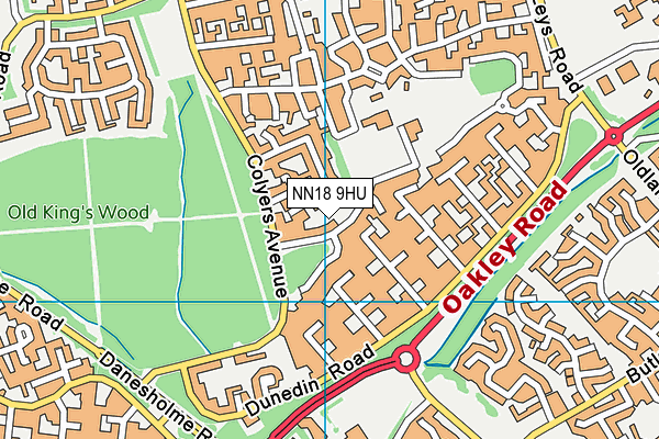 NN18 9HU map - OS VectorMap District (Ordnance Survey)