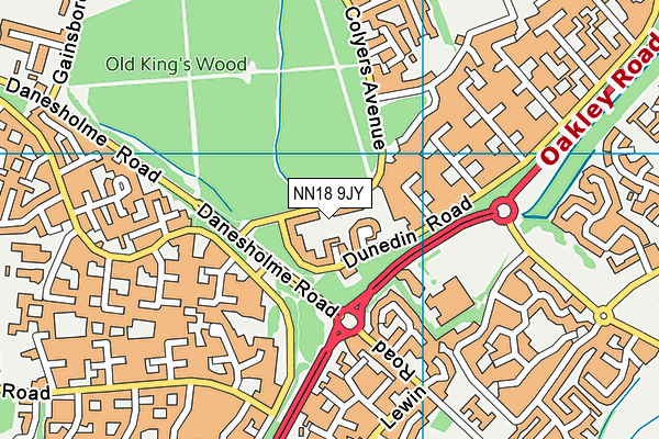 NN18 9JY map - OS VectorMap District (Ordnance Survey) NN18 9JY map - OS VectorMap District (Ordnance Survey)