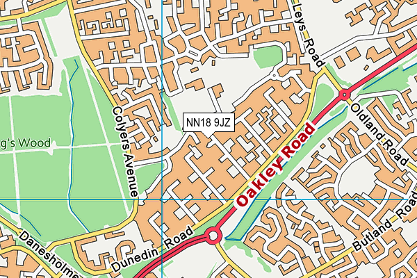 NN18 9JZ map - OS VectorMap District (Ordnance Survey) NN18 9JZ map - OS VectorMap District (Ordnance Survey)