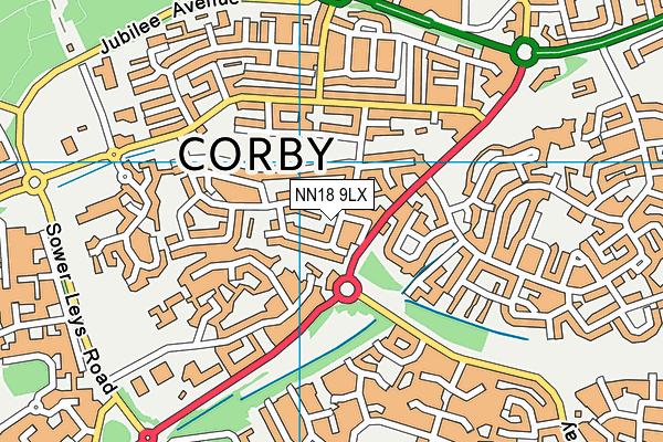 NN18 9LX map - OS VectorMap District (Ordnance Survey)