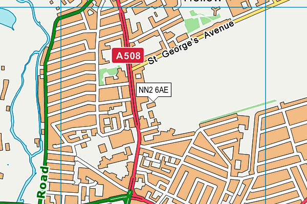 NN2 6AE map - OS VectorMap District (Ordnance Survey)