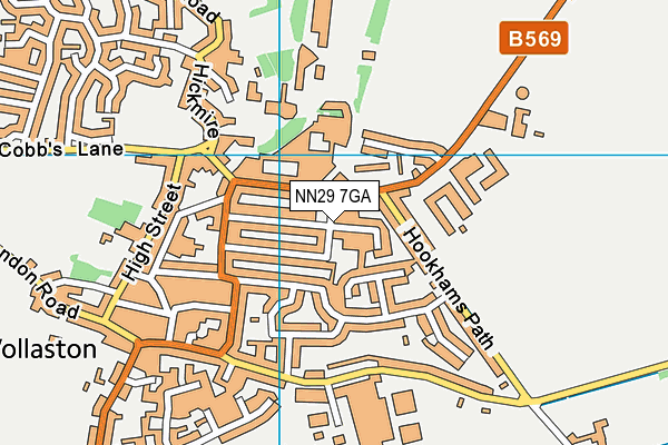 NN29 7GA map - OS VectorMap District (Ordnance Survey) NN29 7GA map - OS VectorMap District (Ordnance Survey)