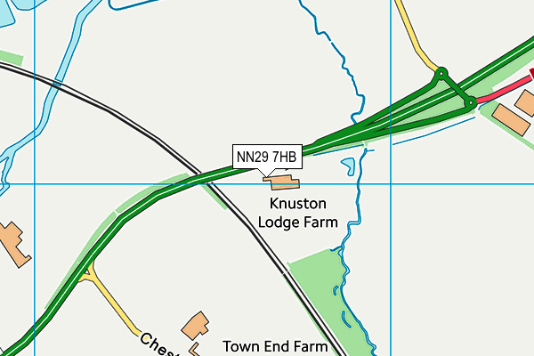 NN29 7HB map - OS VectorMap District (Ordnance Survey)