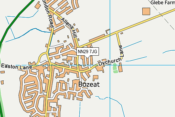 NN29 7JG map - OS VectorMap District (Ordnance Survey) NN29 7JG map - OS VectorMap District (Ordnance Survey)