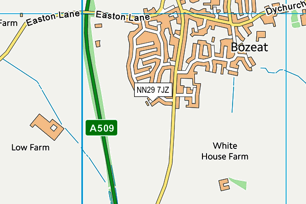 NN29 7JZ map - OS VectorMap District (Ordnance Survey) NN29 7JZ map - OS VectorMap District (Ordnance Survey)