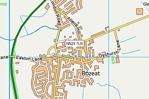 NN29 7LN map - OS VectorMap District (Ordnance Survey) NN29 7LN map - OS VectorMap District (Ordnance Survey)
