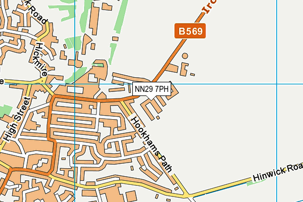 NN29 7PH map - OS VectorMap District (Ordnance Survey)